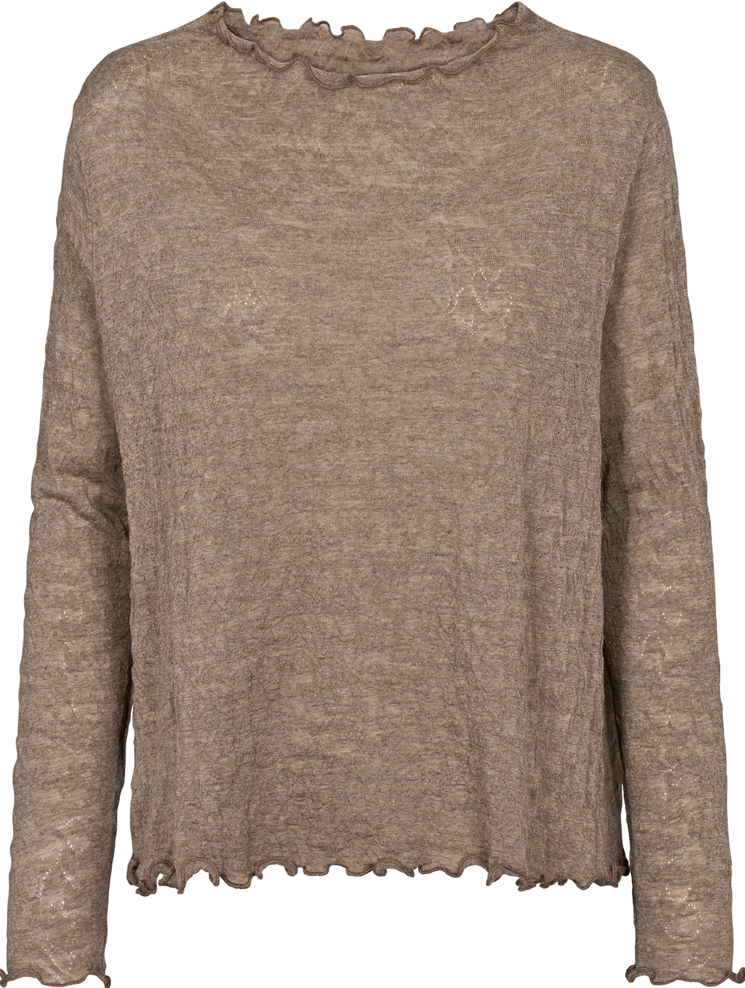 Oversize shirt jacquard merino